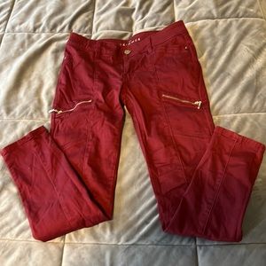 WHBM red skimmer pants size 2